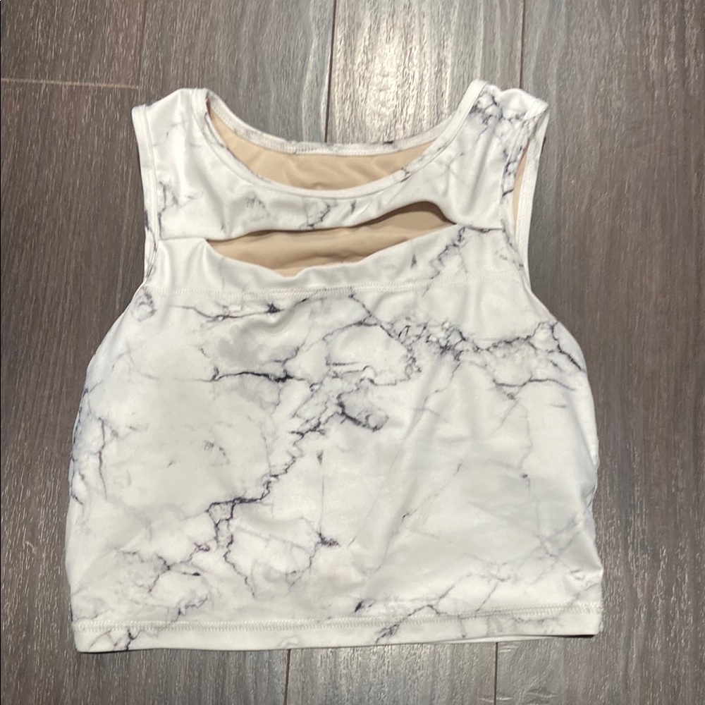 Marble Print Sleeveless Women's Top